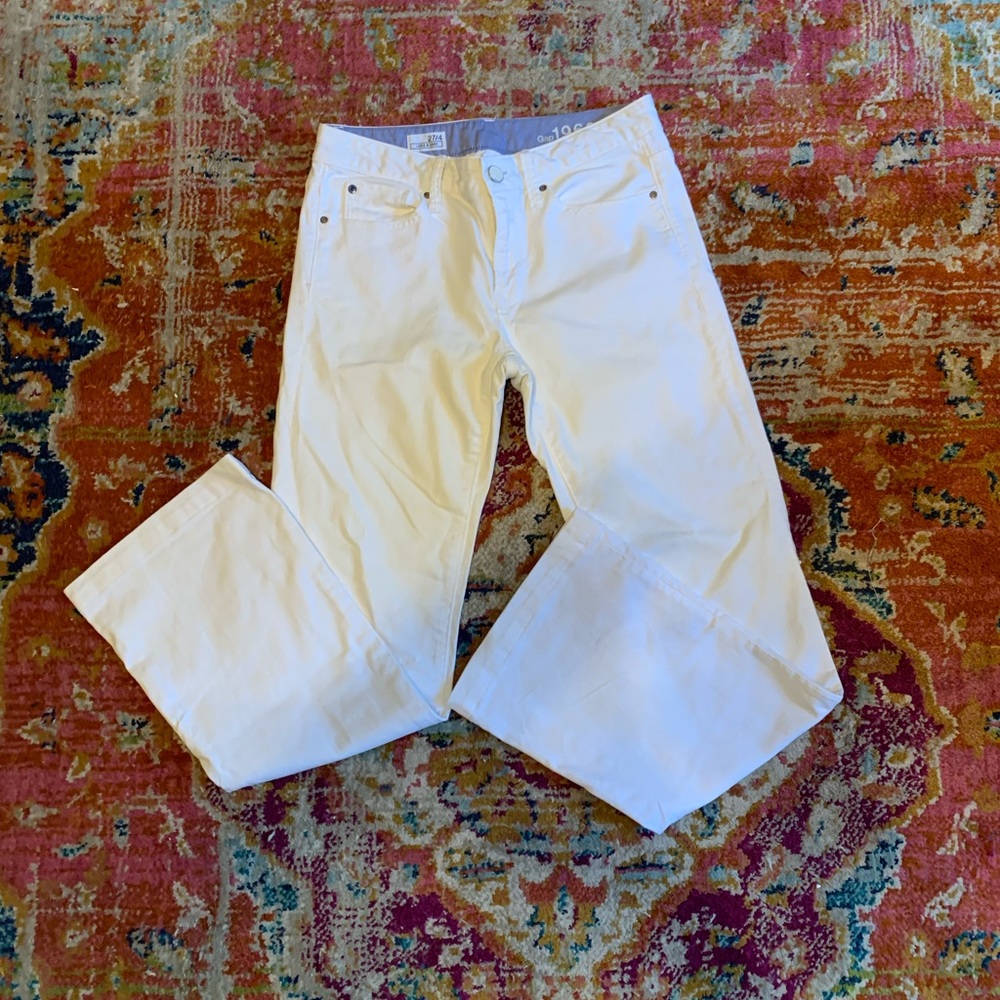 Gap Long and Lean 1969 White Jeans